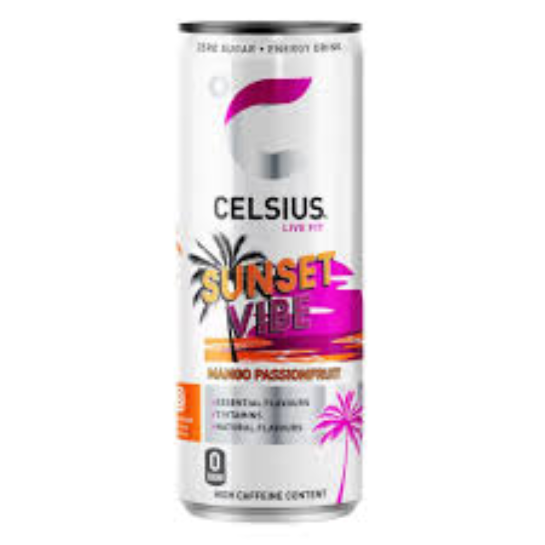 CELSIUS SUNSET VIBE MANGO PASSION FRUIT 355ML